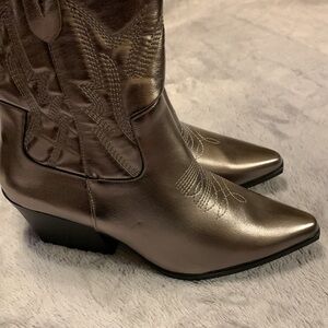 GC Shoes Dark Grey Cowboy Boots 11M